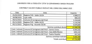 CONTRIBUTI PUBBLICI 2025