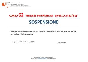 Sospensione corso