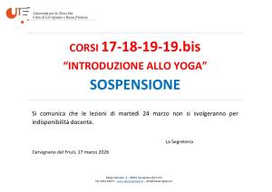 Sospensione corso