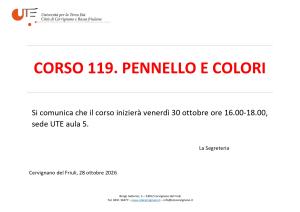Inizio corso