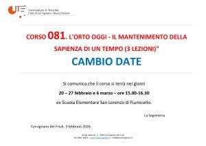 Cambio date e orario
