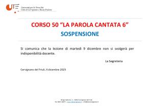 Sospensione lezione
