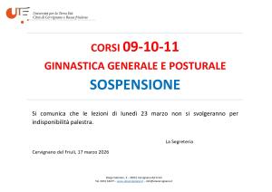 Sospensione corso