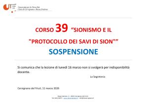 Sospensione corso