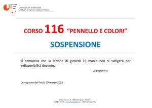 Sospensione corso